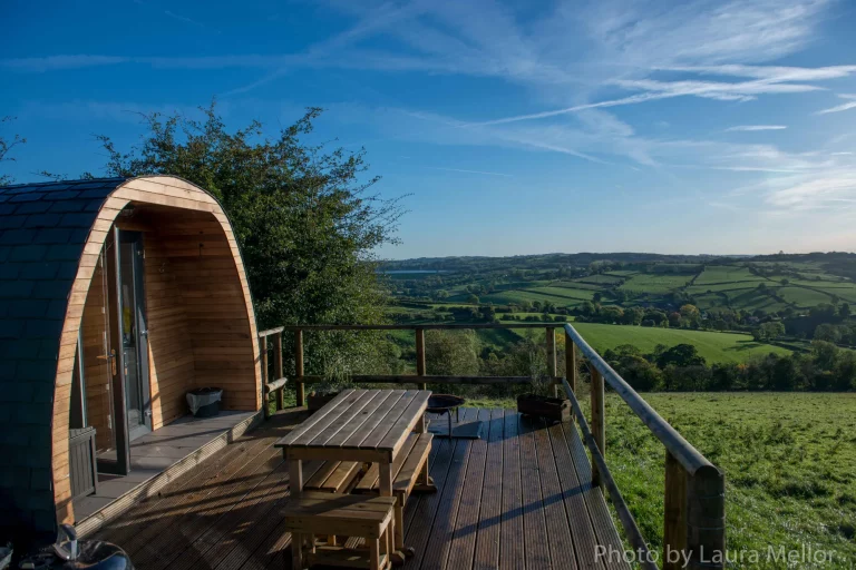 Lavender family glamping pod sleeping four, Mulino Lodge, Derbyshire