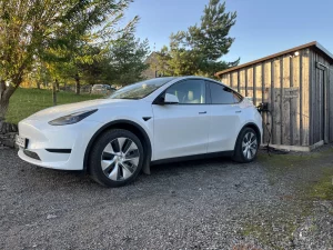 EV charging available for guests at Mulino Lodge Farm & Retreat. EV charger for glamping stays