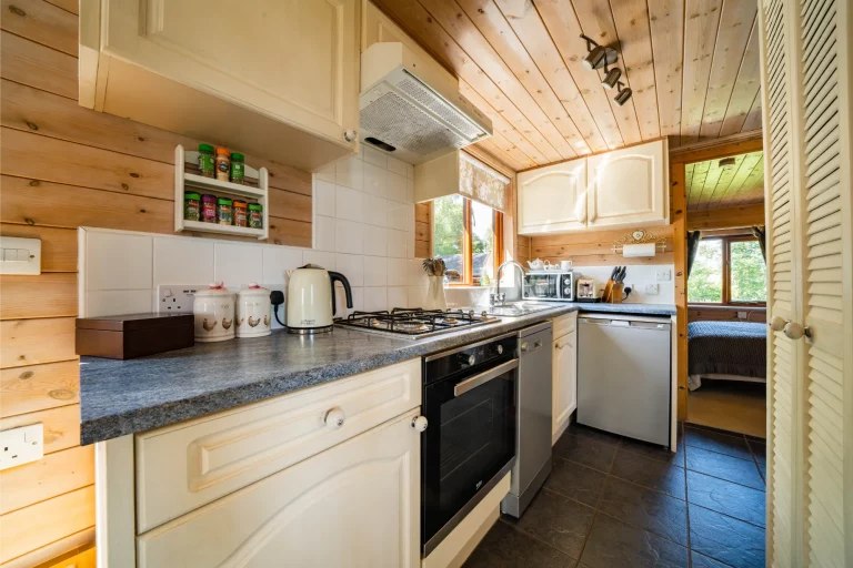Ewe Lodge kitchen | Dog friendly farm stay Peak District