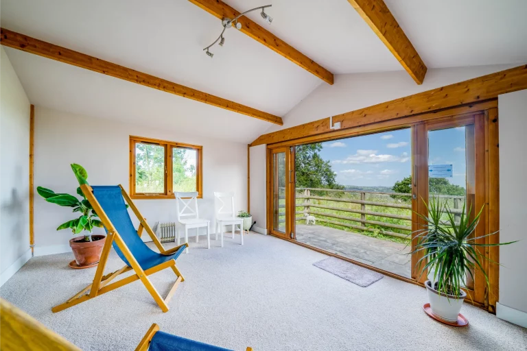 Ewe Lodge exervise & relaxation room | Peak Disrict Cabin | Peak District Lodge