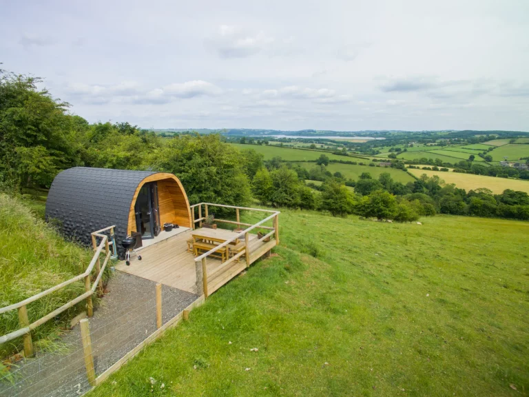Lavender Pod | View of Carsington Water | Pod with lake view